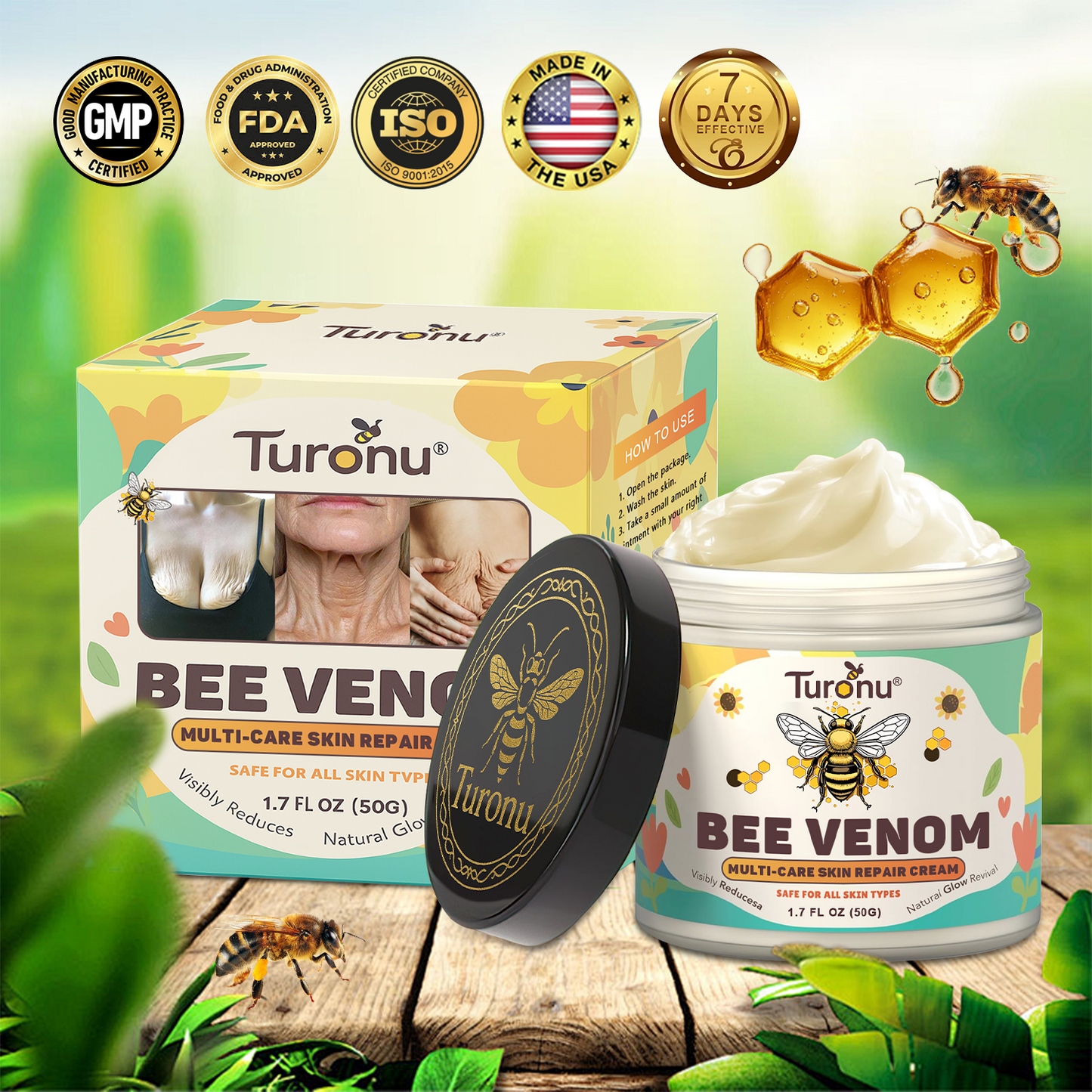 𝐓𝐮𝐫𝐨𝐧𝐮® Only 15 jars!!! Get an exclusive 30% OFF now ✨𝐁𝐞𝐞 𝐕𝐞𝐧𝐨𝐦 𝐌𝐮𝐥𝐭𝐢-𝐂𝐚𝐫𝐞 𝐒𝐤𝐢𝐧 𝐑𝐞𝐩𝐚𝐢𝐫 𝐂𝐫𝐞𝐚𝐦 |  See visible firming in just 7 days! ✔ Backed by our 90-day money-back guarantee🔥