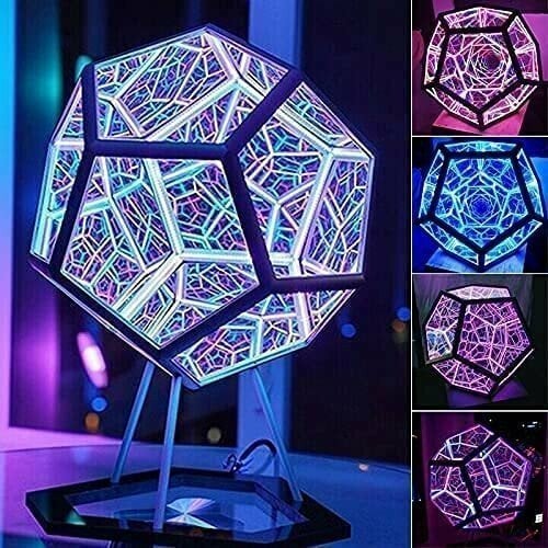 Infinite Dodecahedron Color Art Light